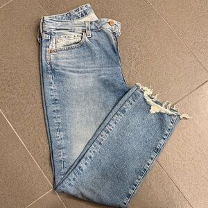 AG Adriano Goldschmied Light Blue Straight Leg Jeans